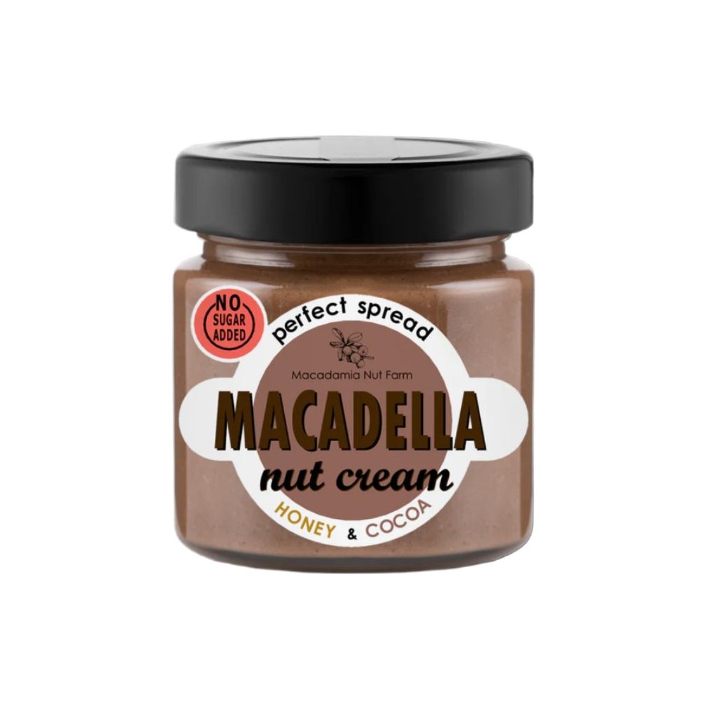 MAKADAMIJOS RIEŠUTŲ KREMAS "MACADELLA" 180G.