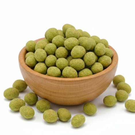 ŽEMĖS RIEŠUTAI APVALKALE JAPONIŠKŲ KRIENŲ (WASABI) SKONIO